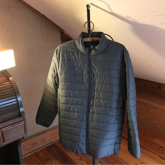 voyager Jackets Coats Voyager Grey Red Fleece Lined Puffer